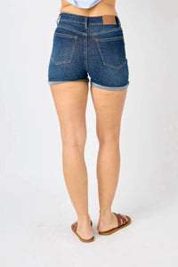 Judy Blue - High Rise Tummy Control Cuffed Shorts
