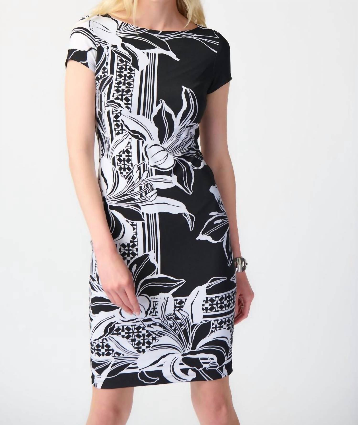 Joseph Ribkoff - Floral Print Sheath Dress