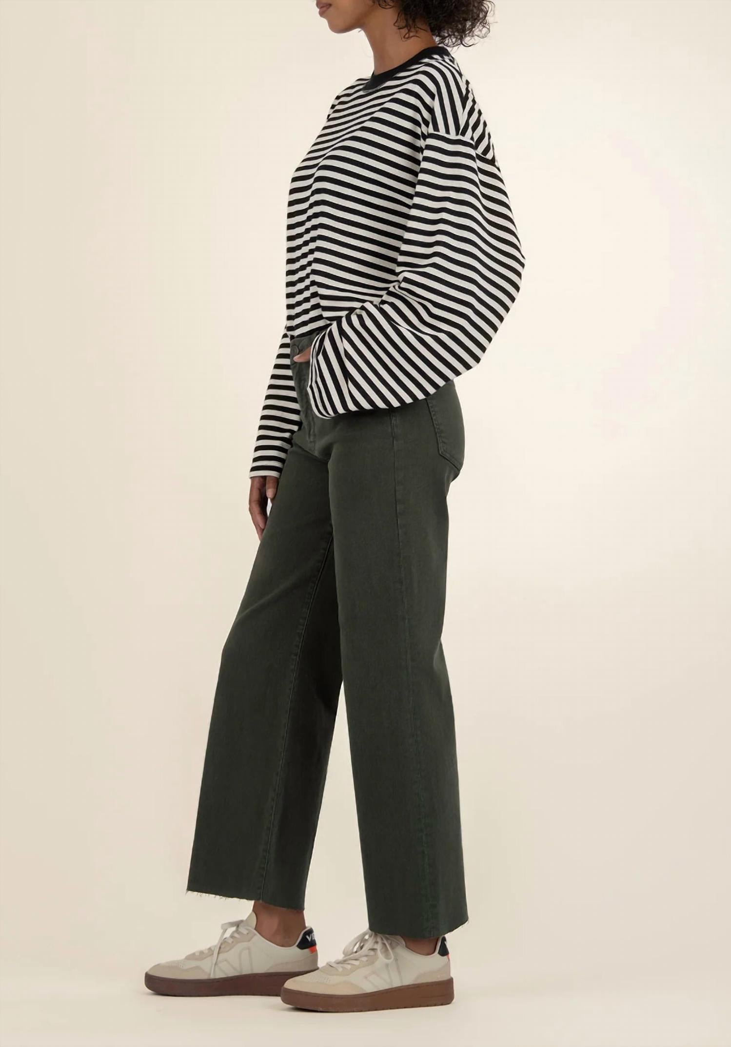 KUT FROM THE KLOTH Meg High Rise Fab Wide Leg Pants in sherwood - women's jeans - alternate view
