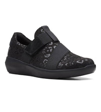 Clarks Women's Kayleigh Charm Loafer in black textile - women's flats