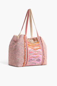 America & Beyond - Women's Ombre Embellished Tote