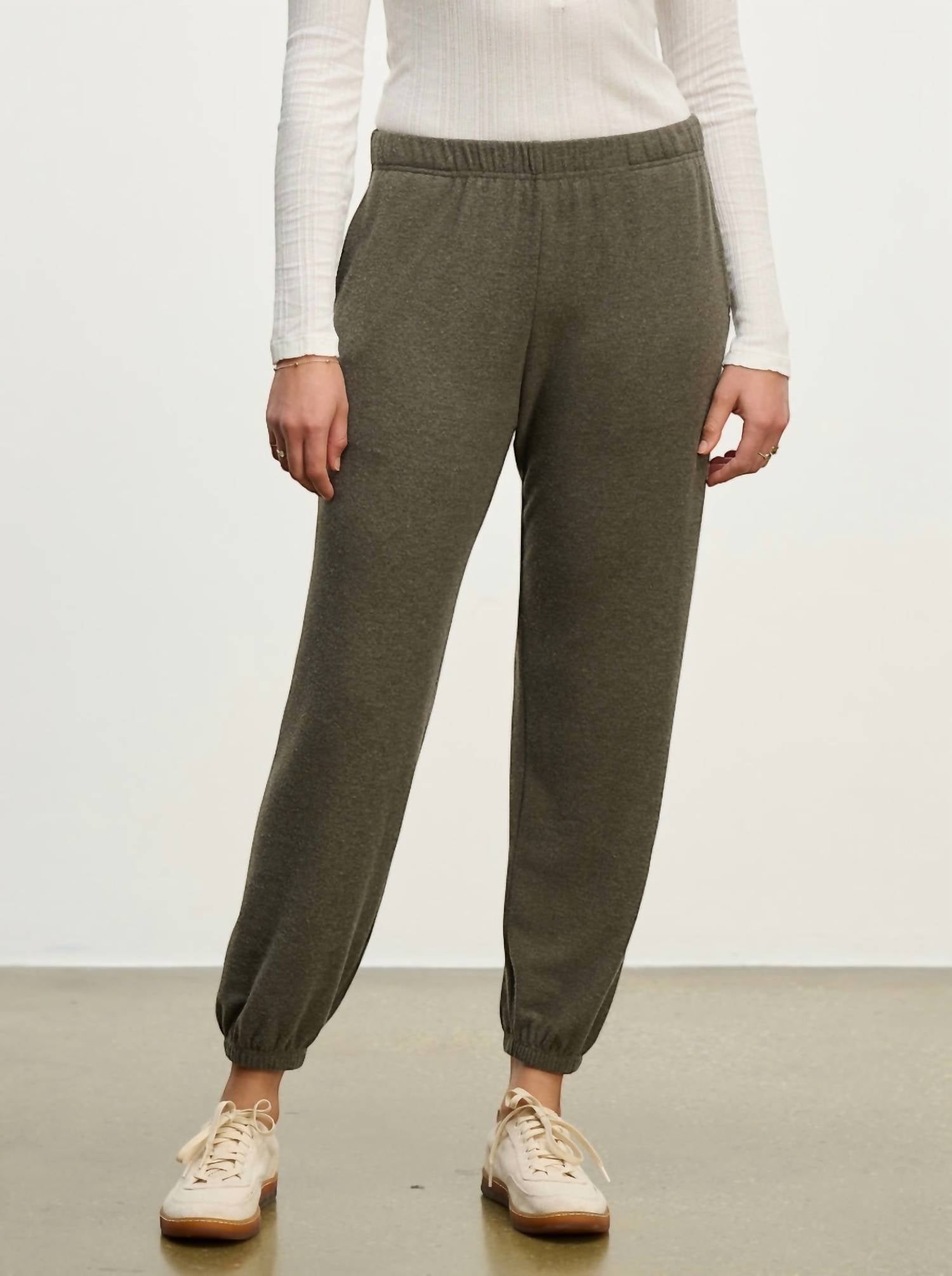 Velvet by Graham & Spencer Lexie Knit Joggers in caper - women's pants