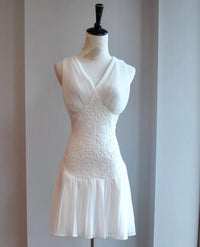 Just Me - Women's Halter Neck Pleated Dress