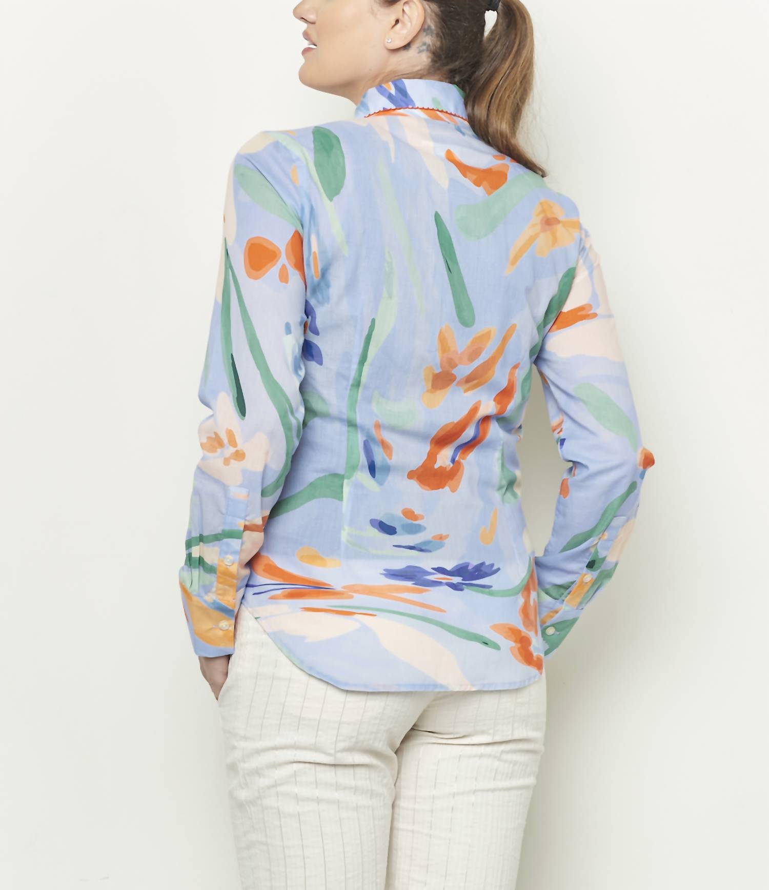 De Loreta - Carmela Blouse Jaleo Celeste