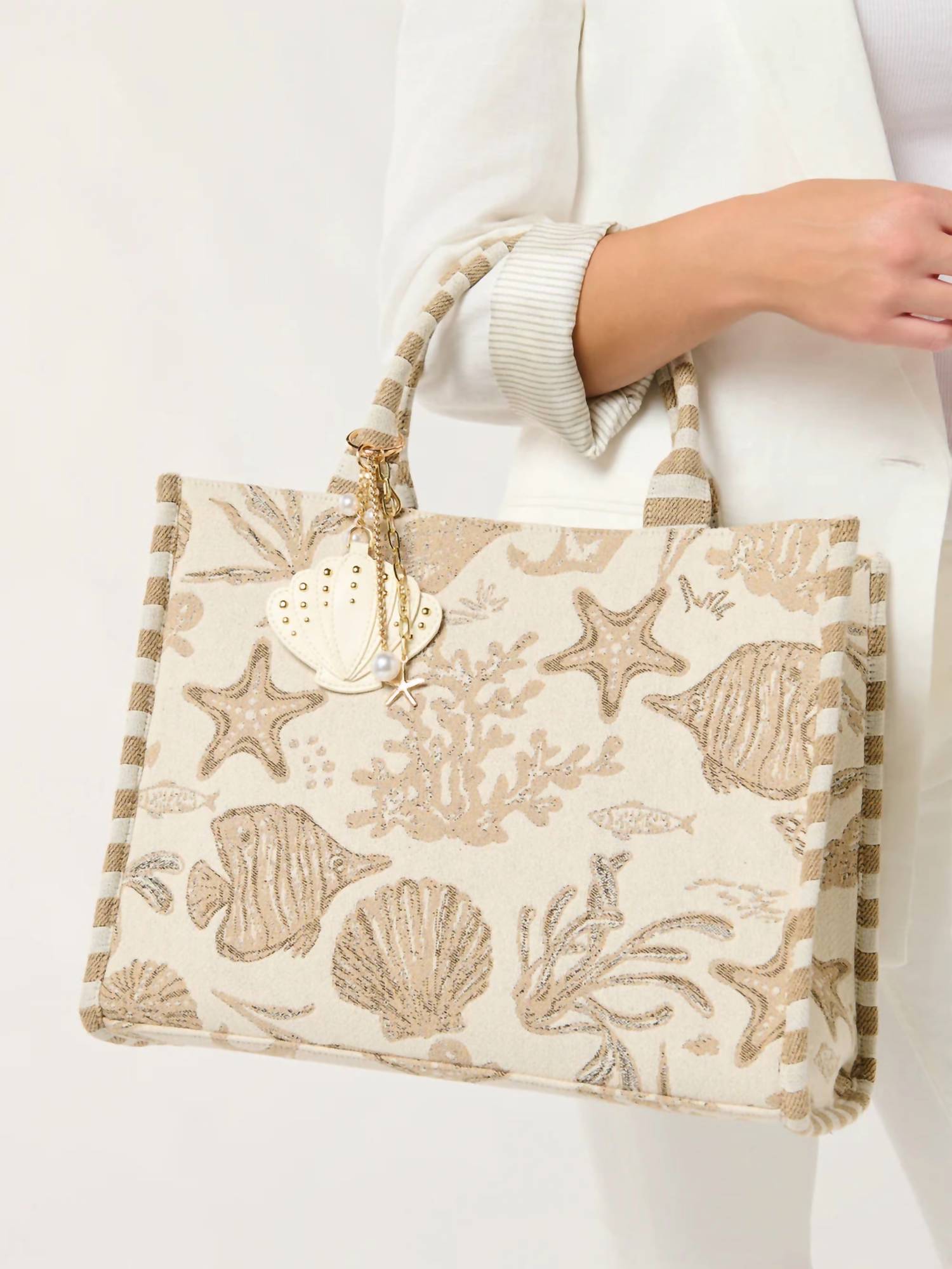 Shiraleah - Women's Coastal Jacquard Tote