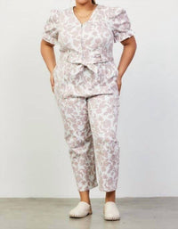 Skies Are Blue - Printed Cotton Twill Jumpsuit