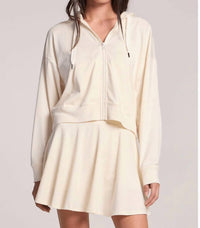 Chaser Abilena Zip Up Jacket in coconut milk - women's top