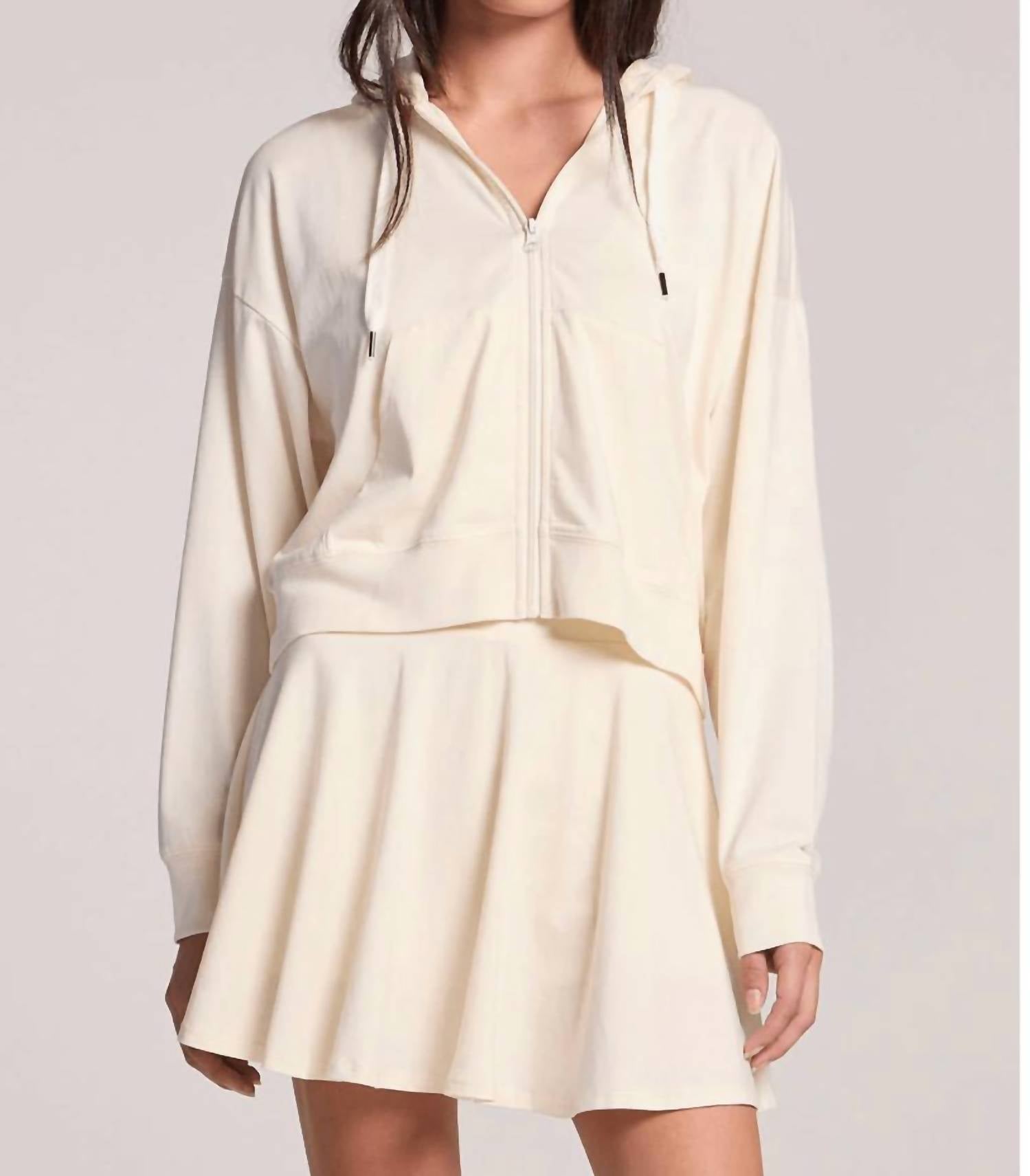 Chaser Abilena Zip Up Jacket in coconut milk - women's top