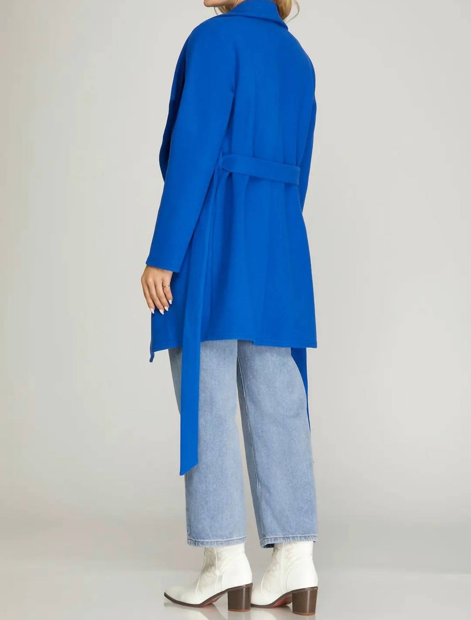 She + Sky - Long Sleeve Open Front Coat
