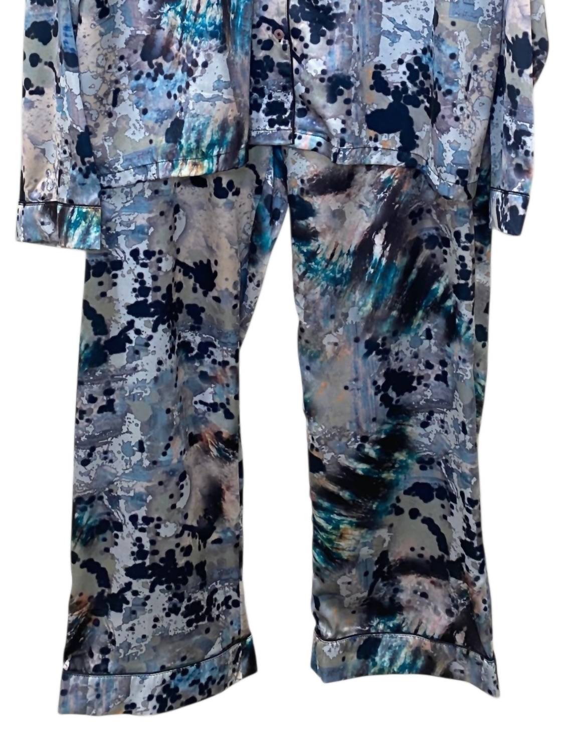 Tolani Women's Long Sleeve Pajama Top And Pant Set in abstract - women's intimate - alternate view