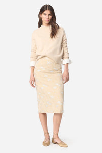 Vanessabruno - Gabriella Floral Jacquard Pencil Skirt