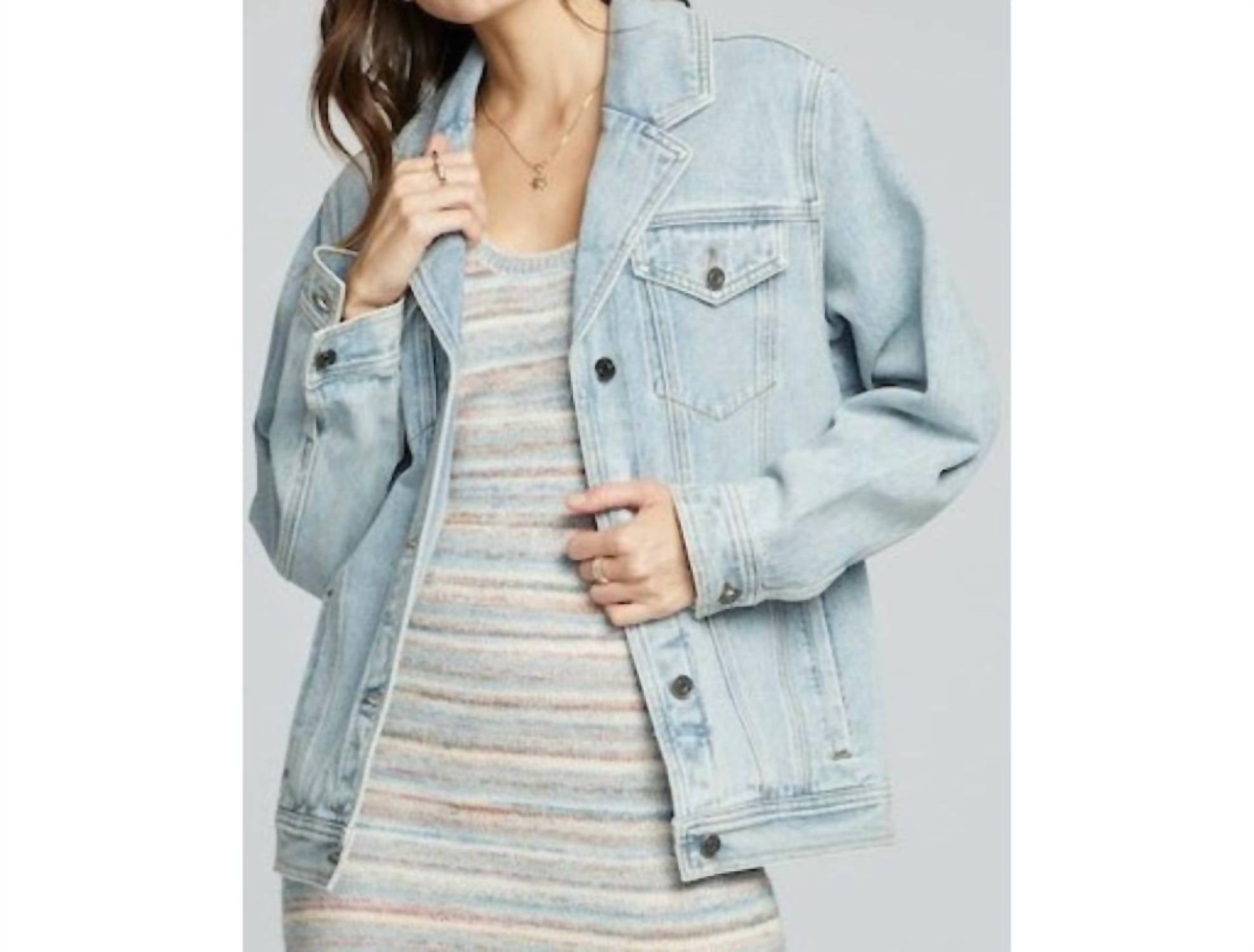 saltwater LUXE Stevie denim jacket in light blue - women's jacket