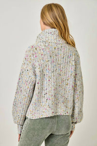 Mystree - Turtleneck Mixed Yarn Sweater
