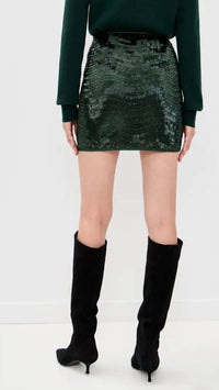 Susana Monaco - Swirl Sequin Mini Skirt