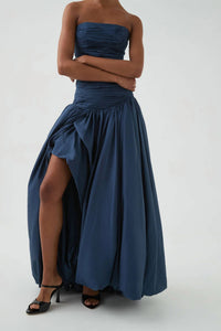 Aje. - BUBBLE HIGH SLIT RUCHED SKIRT