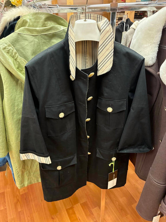 2Her2Him - Women's Striped Trim Raincoat