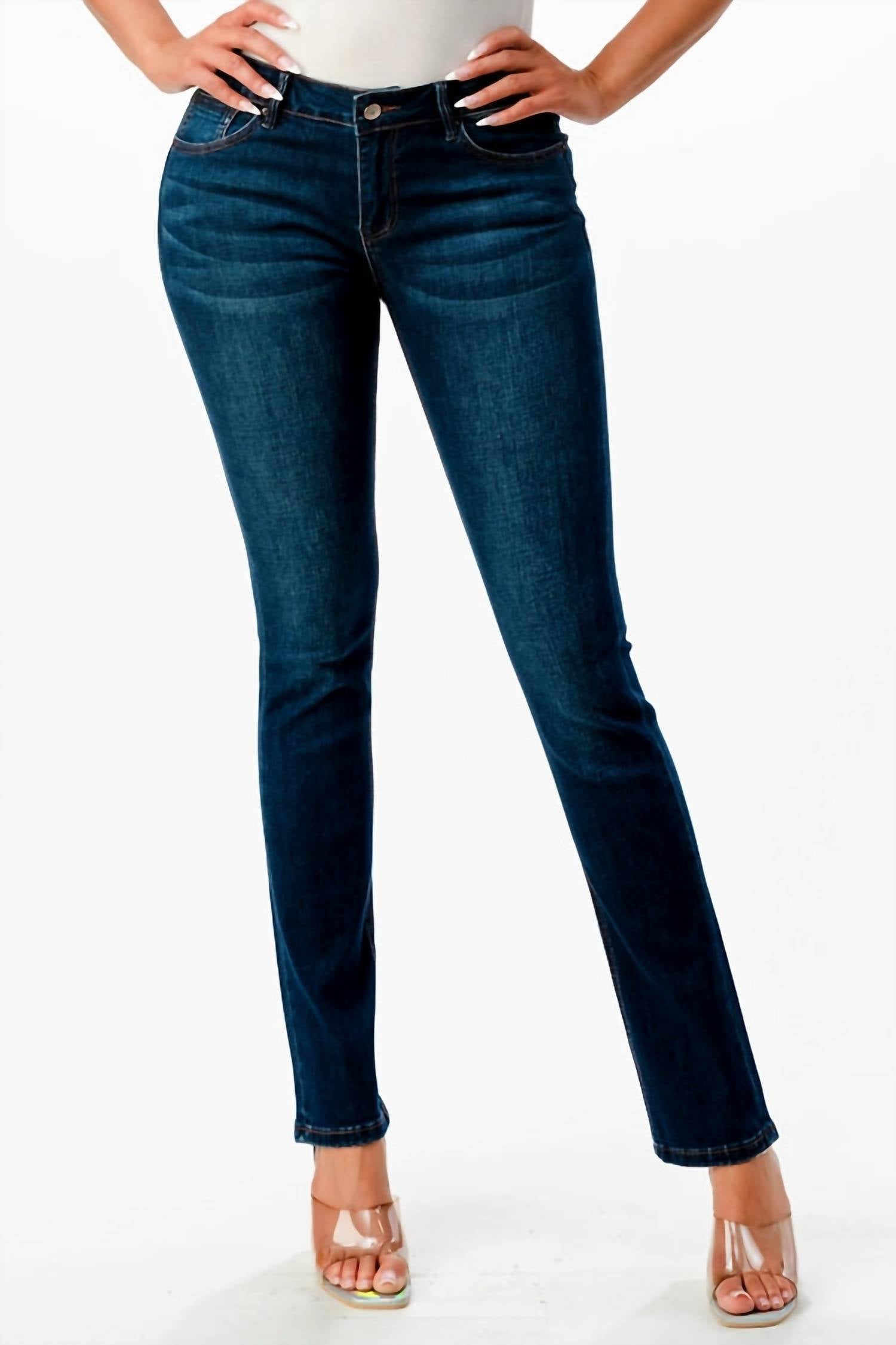 Grace In La - Mid-rise Denim Straight Leg Jean