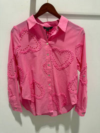 Charlie B - Textured Heart Button Down Shirt