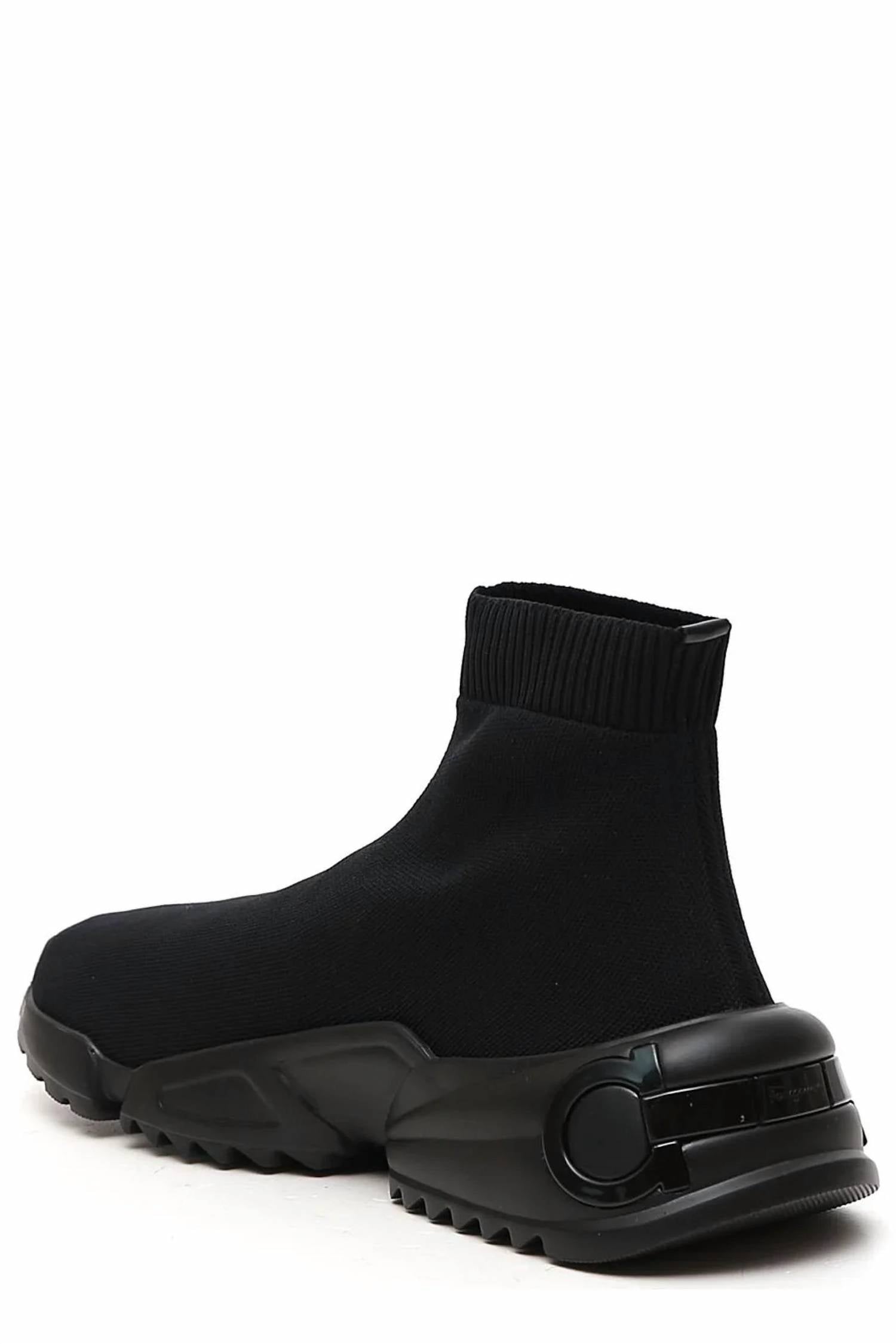 Salvatore Ferragamo - Men's Logo Embossed Sock Sneakers