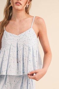 Klesis - Eyelet Pleated Skort Set