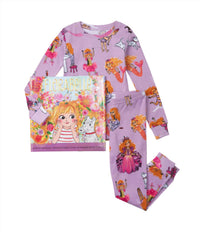 Books To Bed Girl's Florabelle Pajama And Book Set in pink - kids' sleepwear