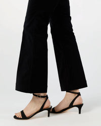 Ann Mashburn Kendall Flare Five Pocket Jeans in black stretch velveteen - women's jeans - view 6