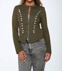Orchid Bloom - Passementerie Detailed Military Jacket