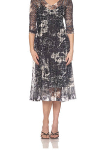 Komarov - Lace Three-quarter Sleeve Dress