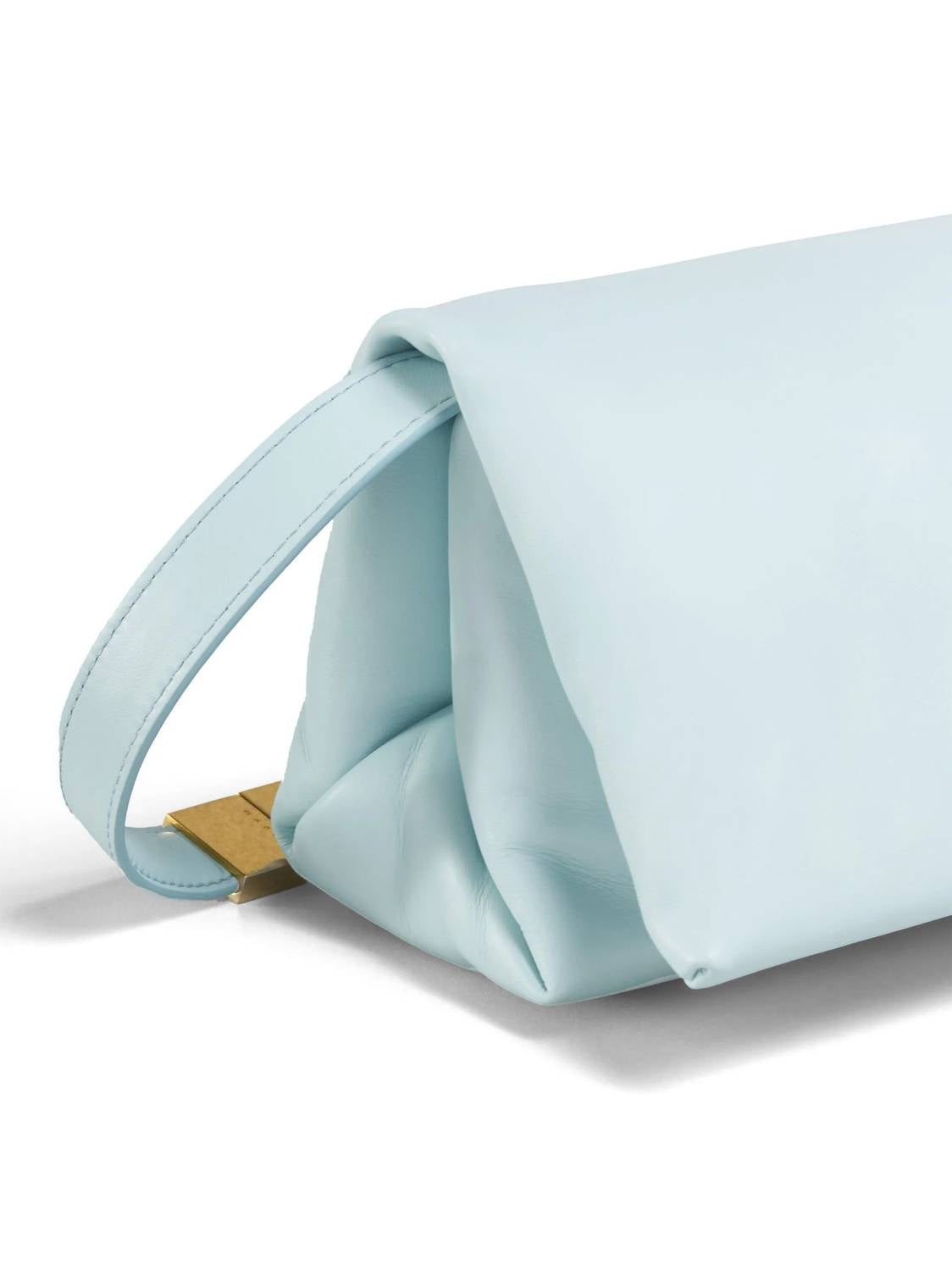 MARNI Women's Small Leather Prisma Crossbody Bag in light blue - women's bag - view 5