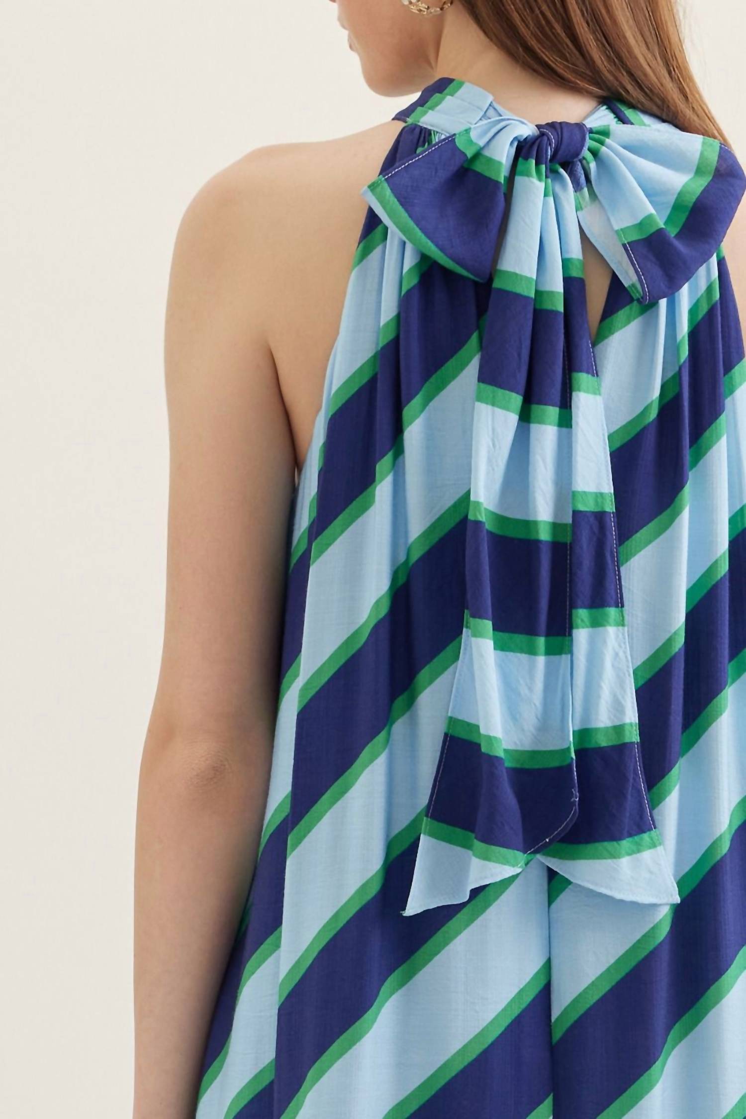 Entro - Classy Striped Maxi Dress