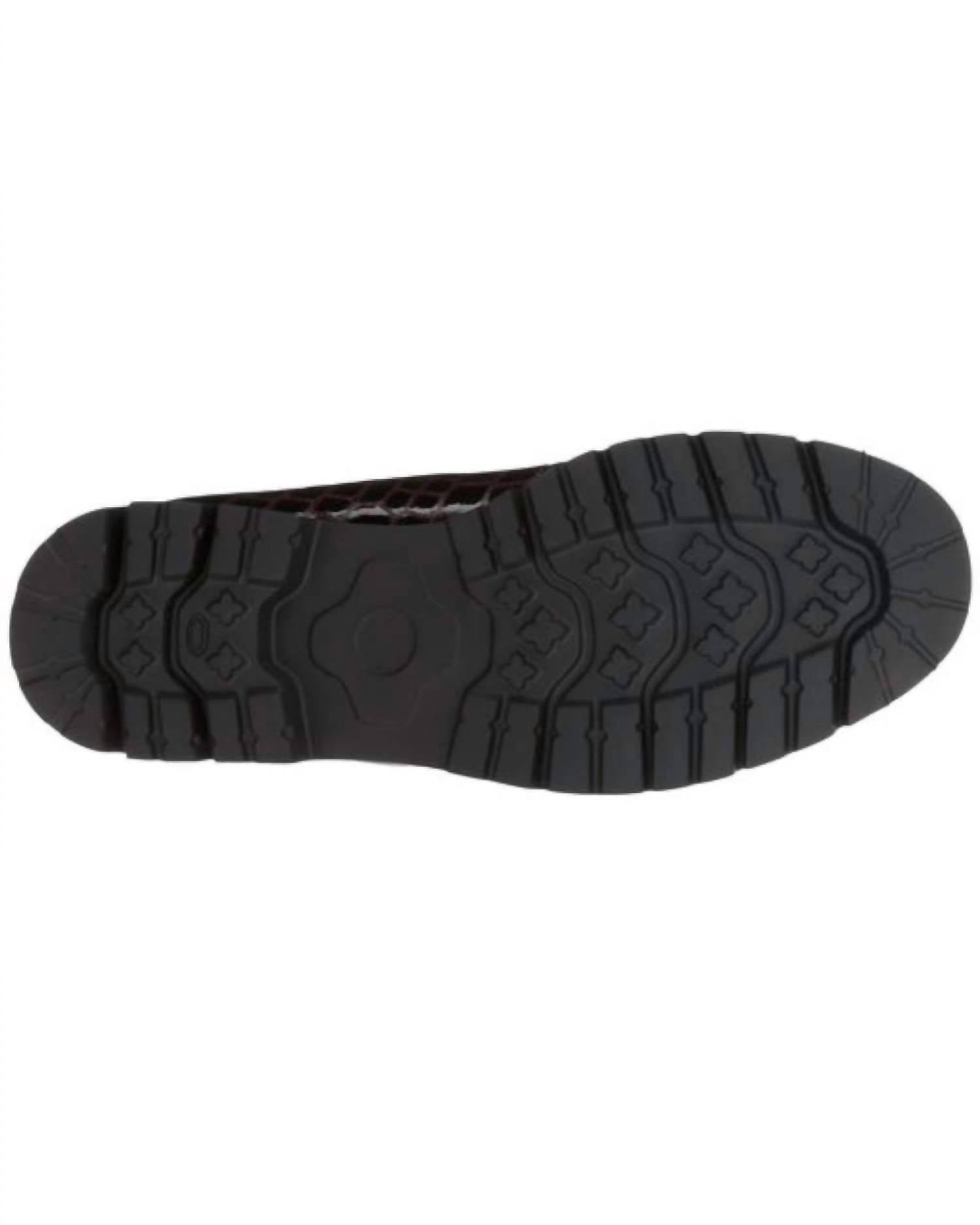 David Tate Women's Pearl Leather Loafers in brown croco - women's flats - alternate view