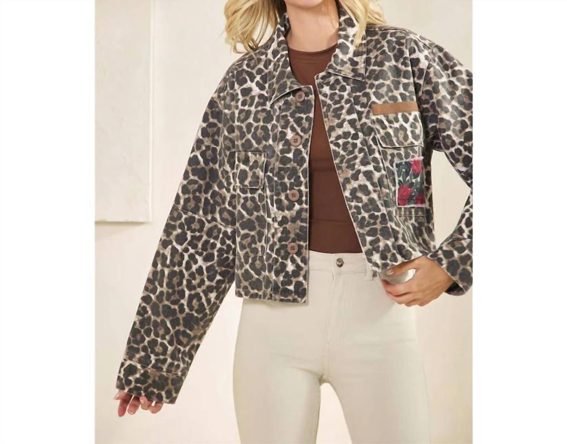 Carole Christian - Cropped Denim Jacket