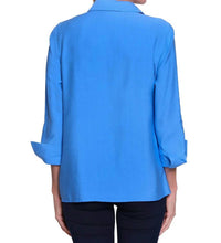 Multiples - Pearl Rivet Button Front Woven Shirt