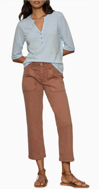 Sanctuary Retreat Crop Pants in mud bath brown - women's pants