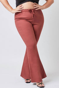 Ymi - Chloe Pull On Fray Flare Jeans - Plus