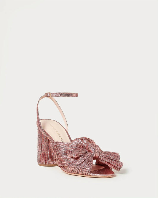 Loeffler Randall - WOMEN'S CAMELLIA PLEATED BOW HEEL SANDAL