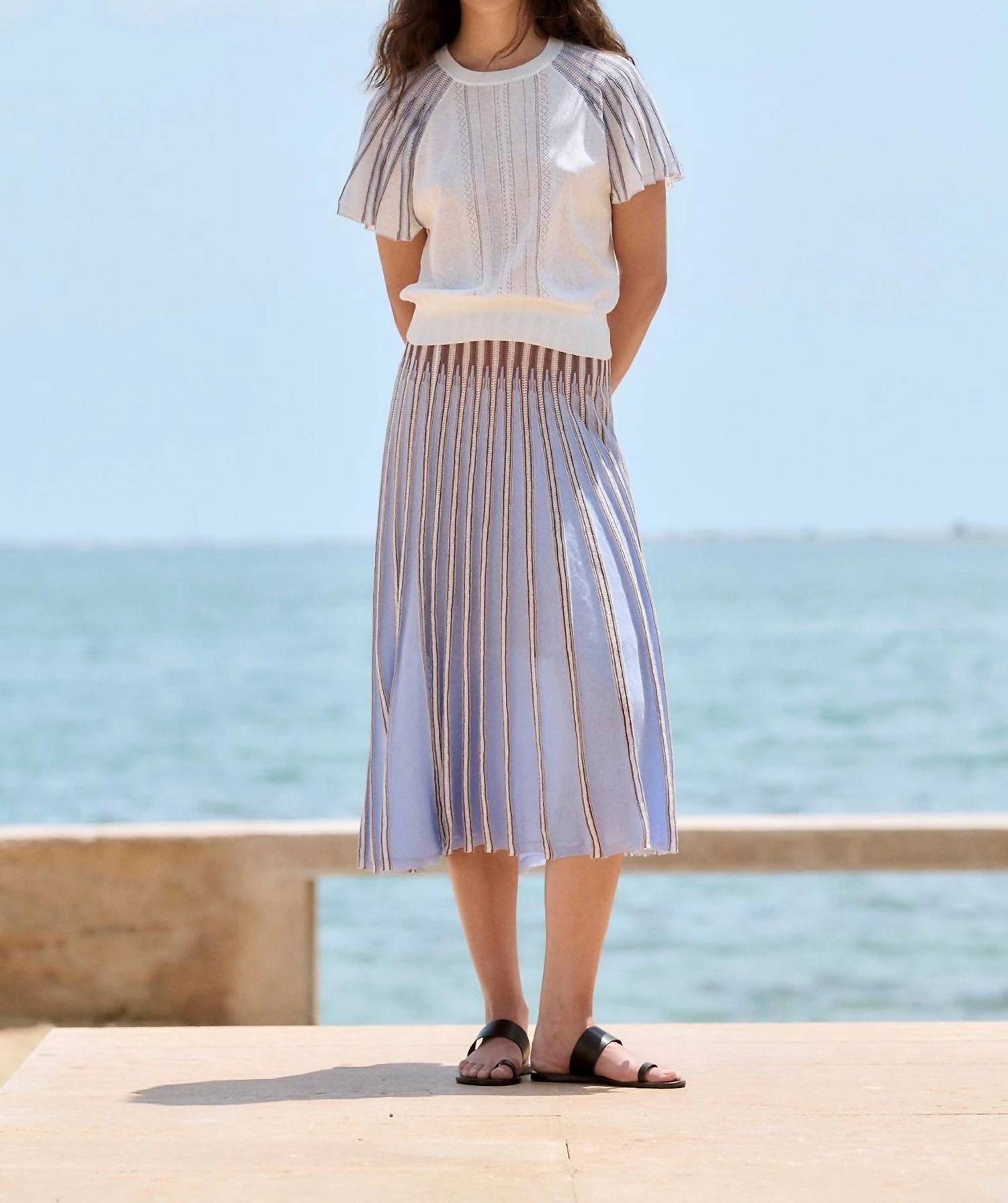 Sita Murt - Striped Radical Knit Skirt