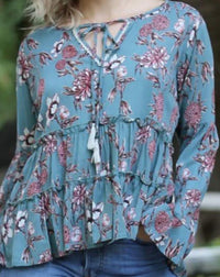 Nostalgia - Floral Bell Sleeve