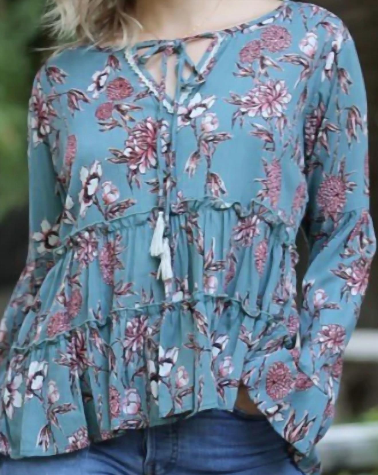 Nostalgia - Floral Bell Sleeve