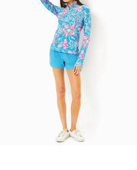 Lilly Pulitzer - Marion Mesh Printed Panel Half Zip Pullover