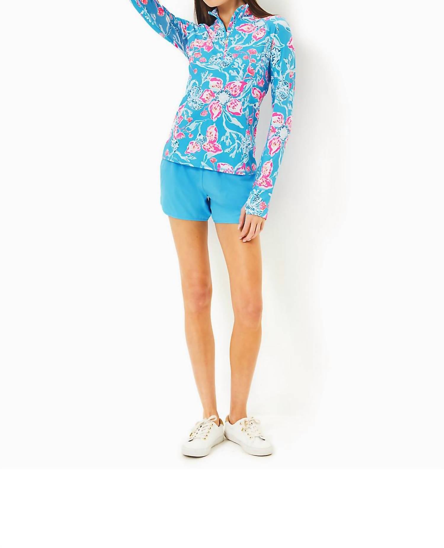 Lilly Pulitzer - Marion Mesh Printed Panel Half Zip Pullover