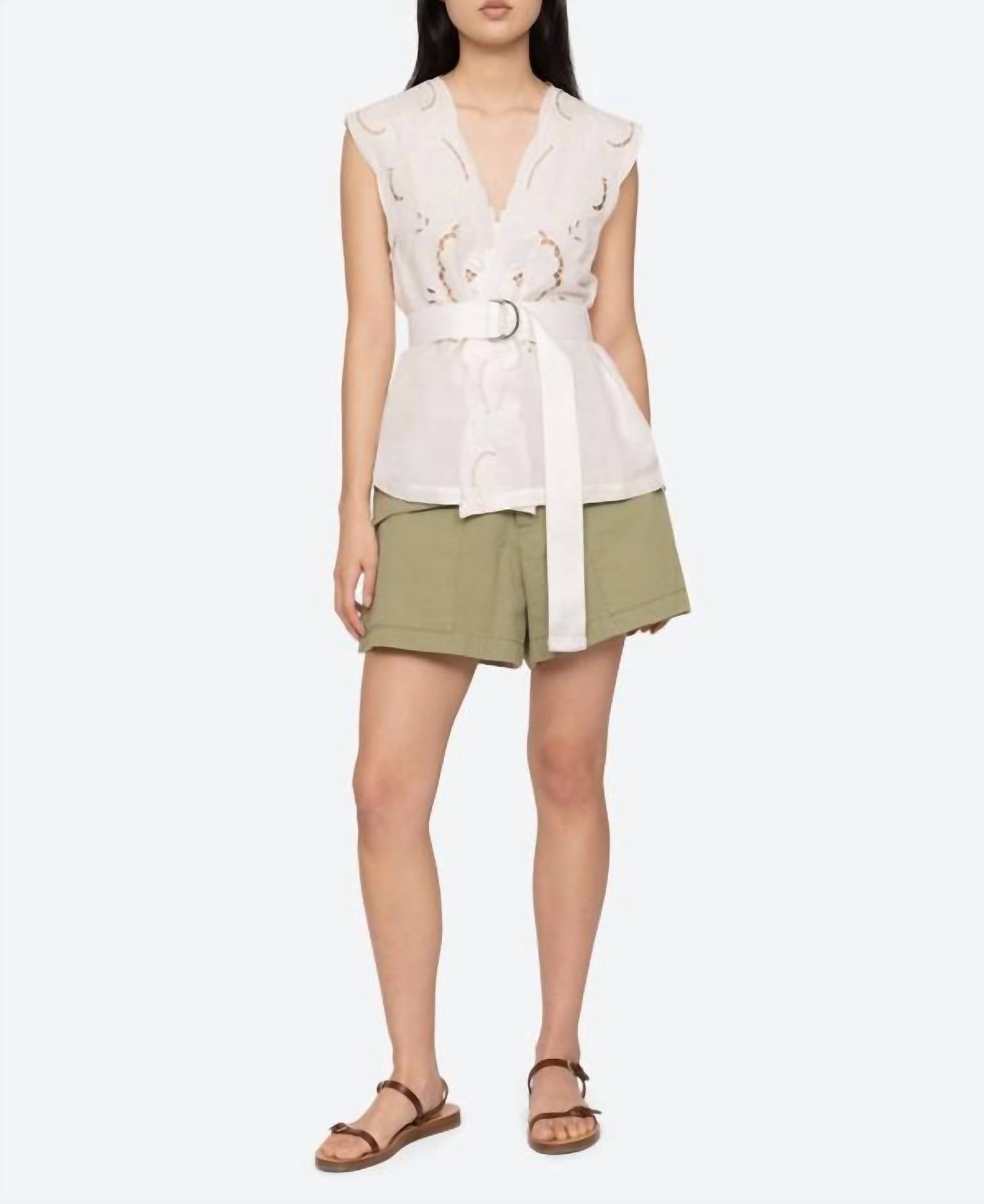 Sea - Dahlia Sleeveless Eyelet Vest