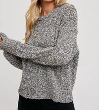 Urban Threads - Distressed Knit Pullover Sweater