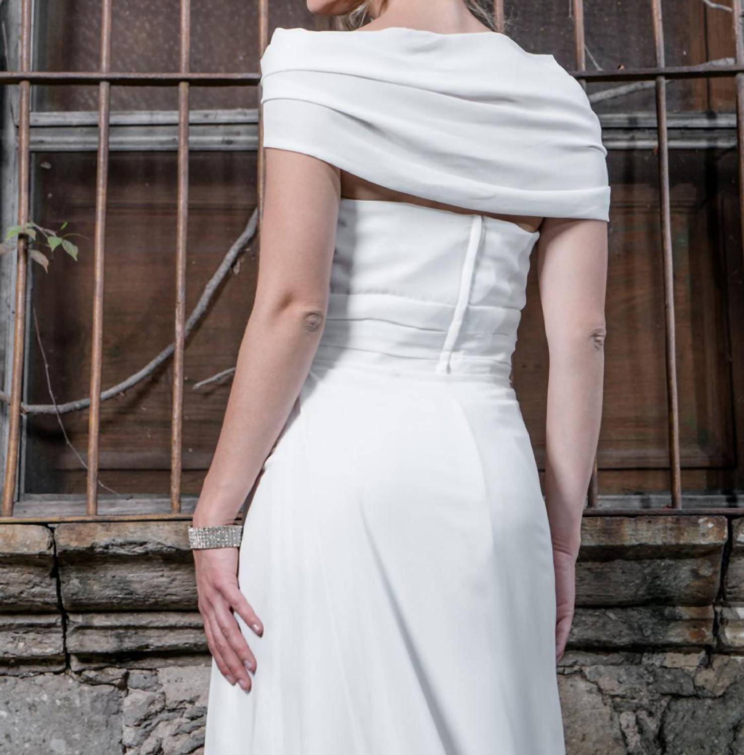 Last Dress - Portrait Collar Chiffon Dress
