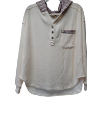 Very J - Oversized Seam Detailed Drop Shoulder Hooded Sweater