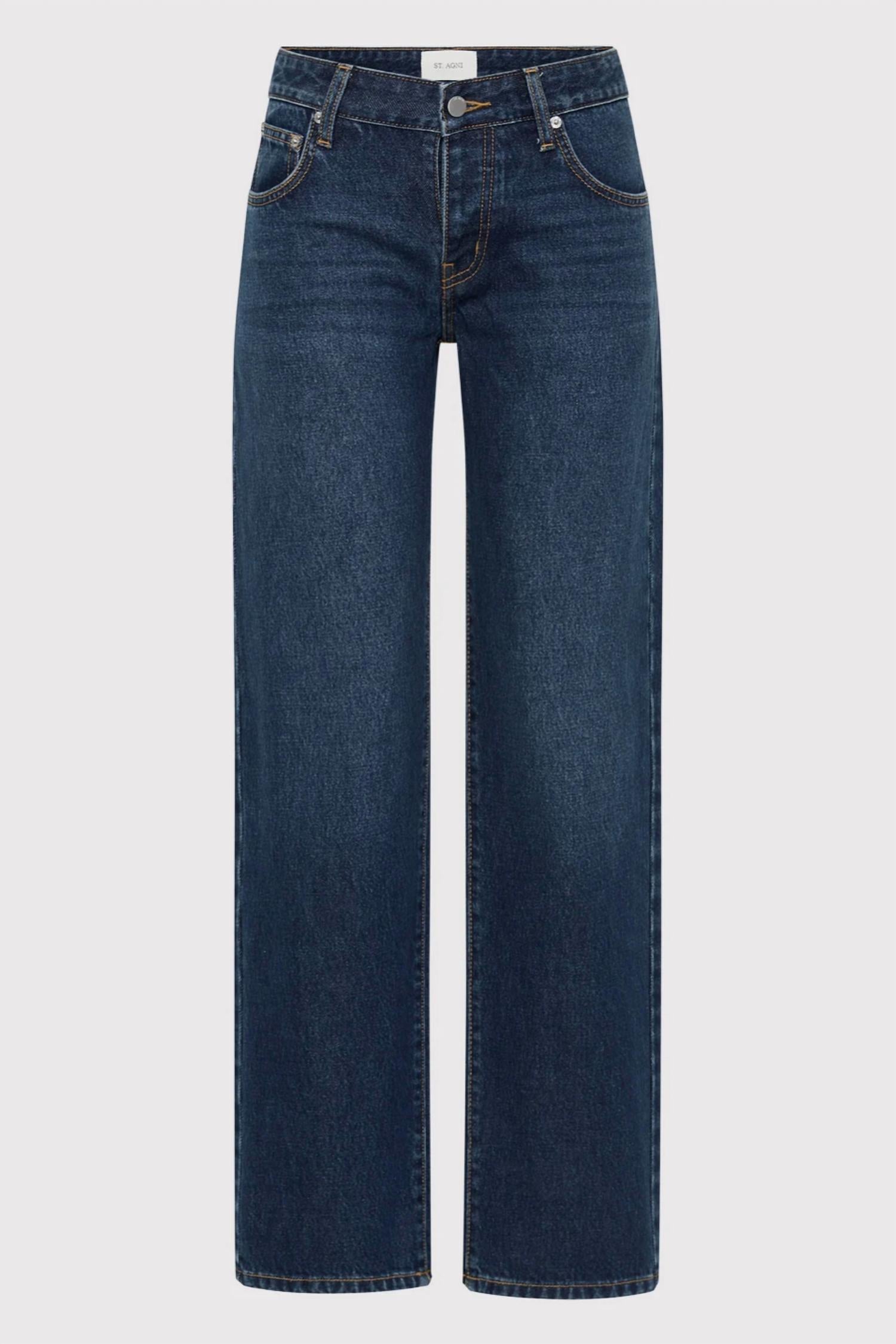 St. Agni 90's Low Rise Jean in dark indigo - women's jeans - alternate view