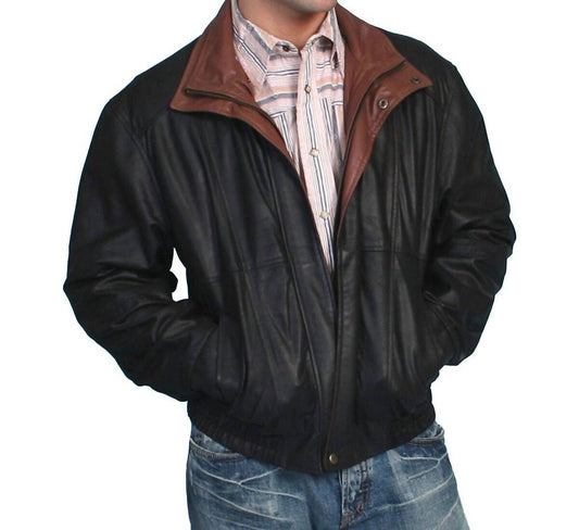 Scully - Men's Double Collar Leather Jacket