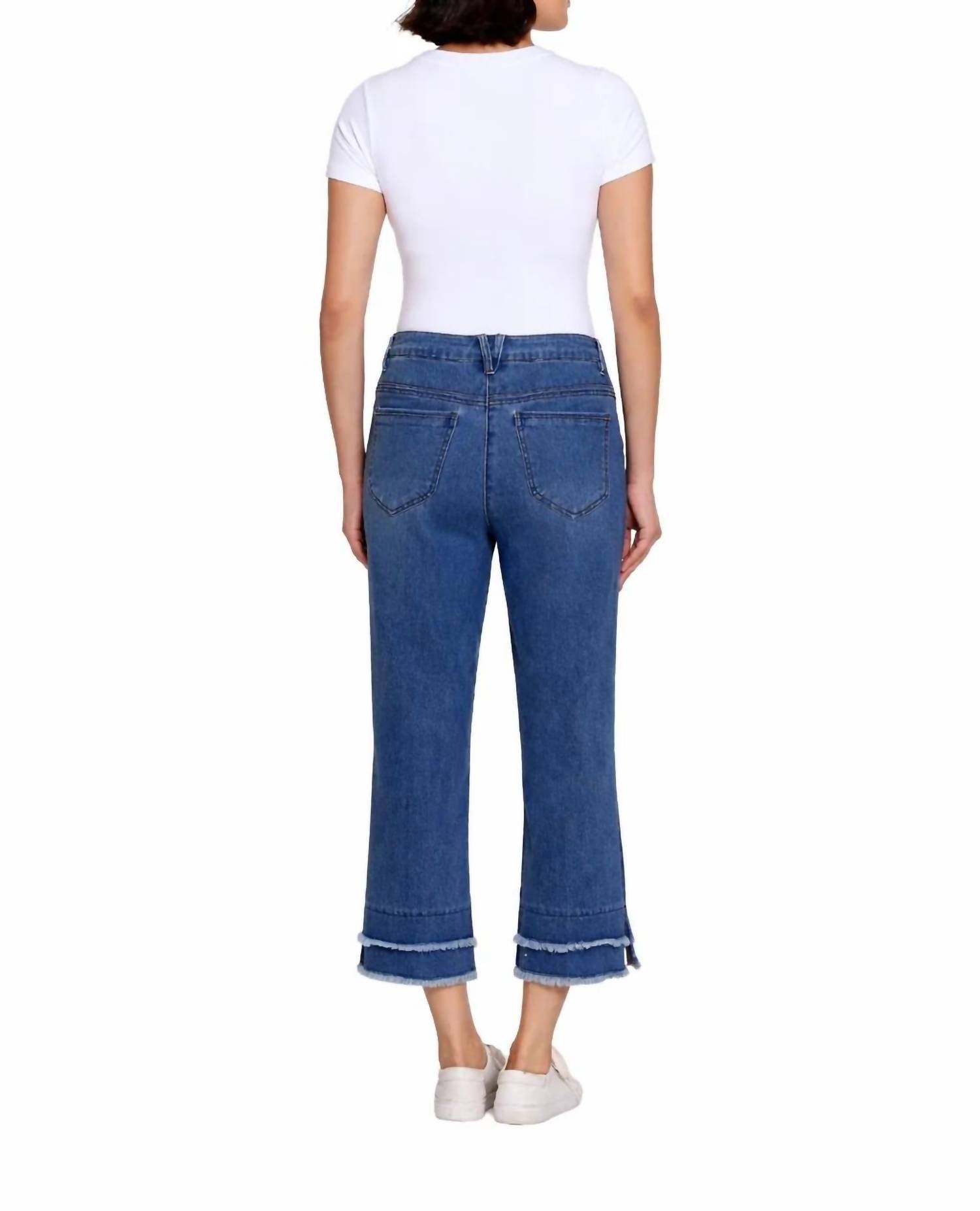 Multiples - Double Fringe Hem Cropped Pants