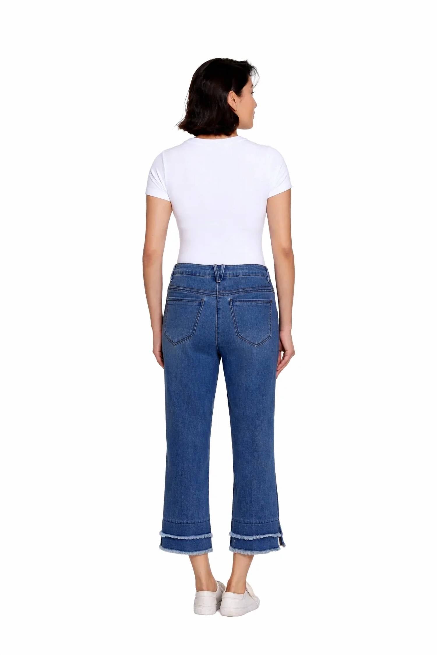 Multiples - Double Fringe Hem Cropped Pants
