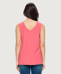 Last Tango - Cut And Sew Scoop Neck V Back Tank Top